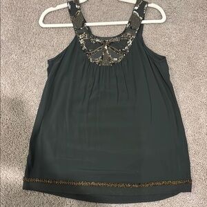 Embellished Gray Tank Top with Sleeveless Style